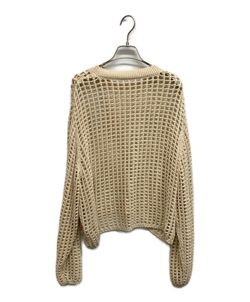 HYKE（ハイク）HYKE (ハイク) クロップドメッシュニット ベージュ サイズ:2の古着・服飾アイテム