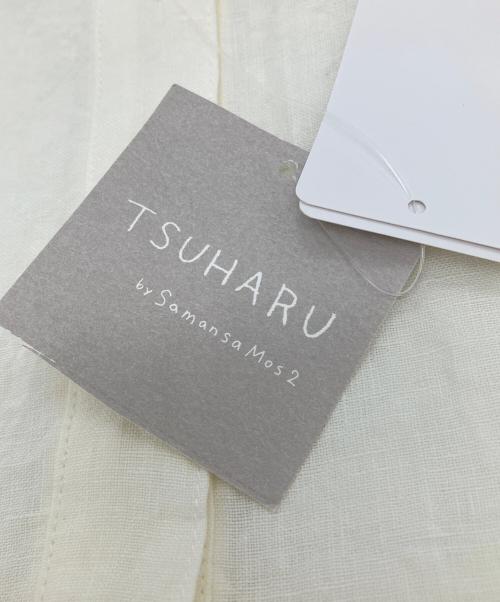 TSUHARU by samansa Mos2（ツハル バイ サマンサモスモス）TSUHARU by Samansa Mos2 (ツハル バイ サマンサモスモス) リネンクルーネック前後着切替ワンピース アイボリー サイズ:Freeの古着・服飾アイテム