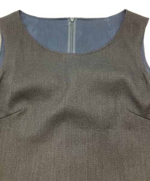 Rene（ルネ）Rene (ルネ) フリルノースリーブワンピース ネイビー サイズ:32の古着・服飾アイテム