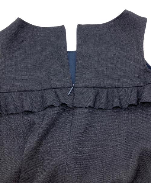 Rene（ルネ）Rene (ルネ) フリルノースリーブワンピース ネイビー サイズ:32の古着・服飾アイテム
