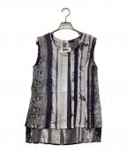 MM6 Maison Margielaエムエムシックスメゾンマルジェラ）の古着「ノースリーブブラウス」｜グレー