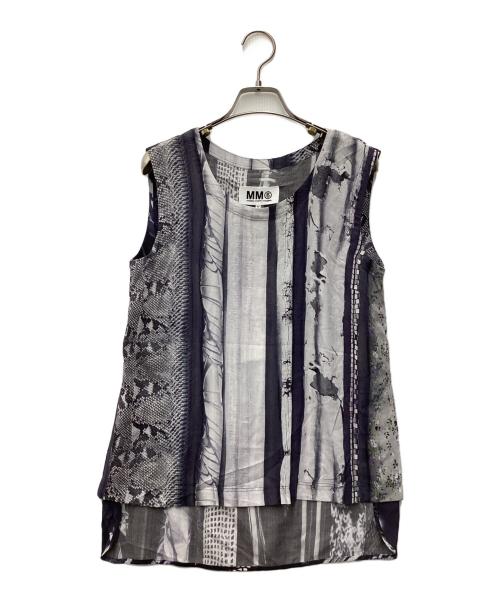 MM6 Maison Margiela（エムエムシックスメゾンマルジェラ）MM6 Maison Margiela (エムエムシックスメゾンマルジェラ) ノースリーブブラウス グレー サイズ:SIZE 40 未使用品の古着・服飾アイテム