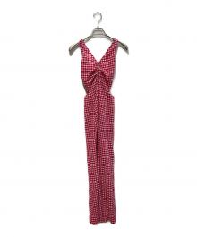 GANNI（ガニー）の古着「Stretch Seersucker Maxi Dress」｜ピンク