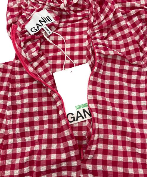 GANNI（ガニー）Ganni (ガニー) Stretch Seersucker Maxi Dress ピンク サイズ:34 未使用品の古着・服飾アイテム