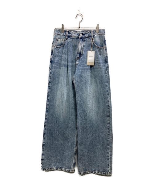 CAFUNE（カフネ）CAFUNE (カフネ) タックバギーデニムパンツ インディゴ サイズ:36 未使用品の古着・服飾アイテム