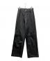 MAISON SPECIAL（メゾンスペシャル）の古着「Vegan Leather Wide Straight Pants　ヴィーガンレザーワイドストレートパンツ」｜ブラック