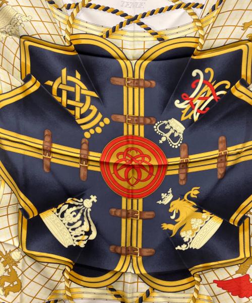 HERMES（エルメス）HERMES (エルメス) カレ90 ネイビーの古着・服飾アイテム