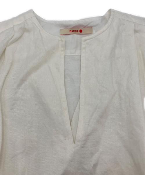 BACCA（バッカ）BACCA (バッカ) リネンツイルカフタンワンピース ホワイト サイズ:36の古着・服飾アイテム