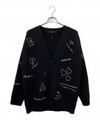FRAMeWORKフレームワーク）の古着「ハンド刺繍ラブカーディガン」｜ブラック
