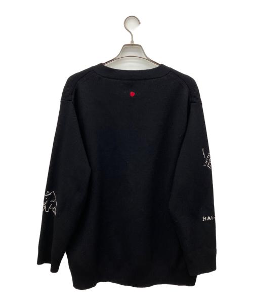 FRAMeWORK（フレームワーク）FRAMeWORK (フレームワーク) ハンド刺繍ラブカーディガン ブラック サイズ:Freeの古着・服飾アイテム