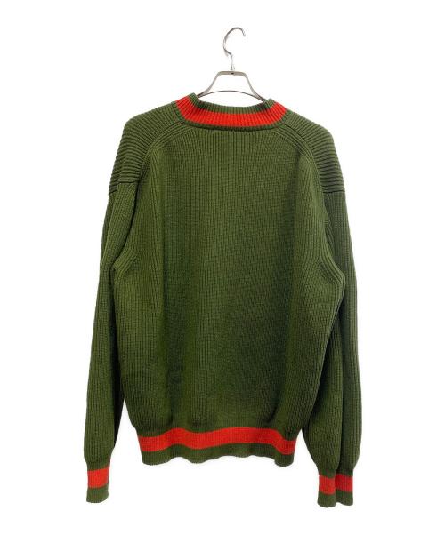 SOFIE D'HOORE（ソフィードール）SOFIE D'HOORE (ソフィードール) Vネックボリュームリブセーター グリーン サイズ:Mの古着・服飾アイテム