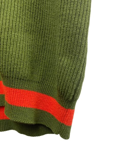 SOFIE D'HOORE（ソフィードール）SOFIE D'HOORE (ソフィードール) Vネックボリュームリブセーター グリーン サイズ:Mの古着・服飾アイテム