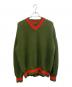 SOFIE D'HOORE（ソフィードール）の古着「Vネックボリュームリブセーター」｜グリーン