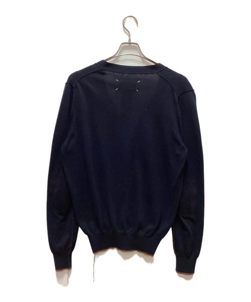 Maison Margiela（メゾンマルジェラ）Maison Margiela (メゾンマルジェラ) エルボーパッチ カーディガン ネイビー サイズ:Ｓの古着・服飾アイテム