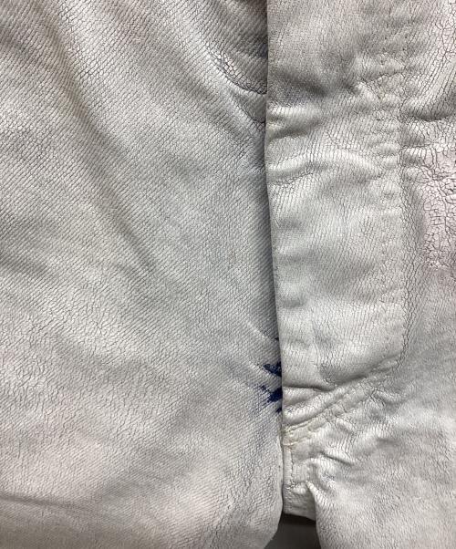 Maison Margiela（メゾンマルジェラ）Maison Margiela (メゾンマルジェラ) ビアンケット加工デニムパンツ ホワイト×ブルー サイズ:28の古着・服飾アイテム