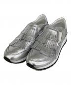 TOD'Sトッズ）の古着「メタリックフリンジスリッポン」｜シルバー