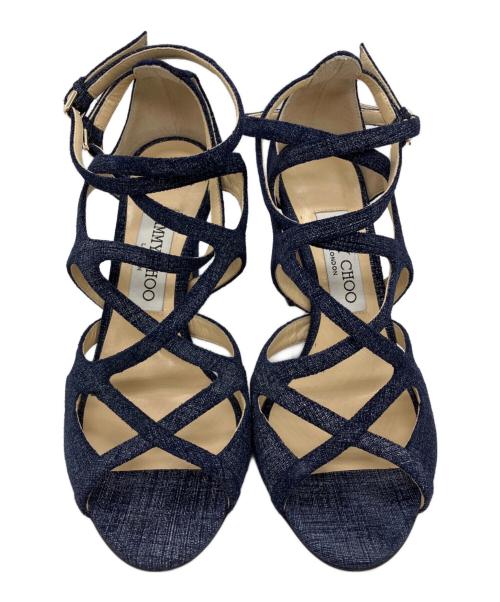 JIMMY CHOO（ジミーチュウ）JIMMY CHOO (ジミーチュウ) デニムサンダル インディゴ サイズ:36　1/2の古着・服飾アイテム