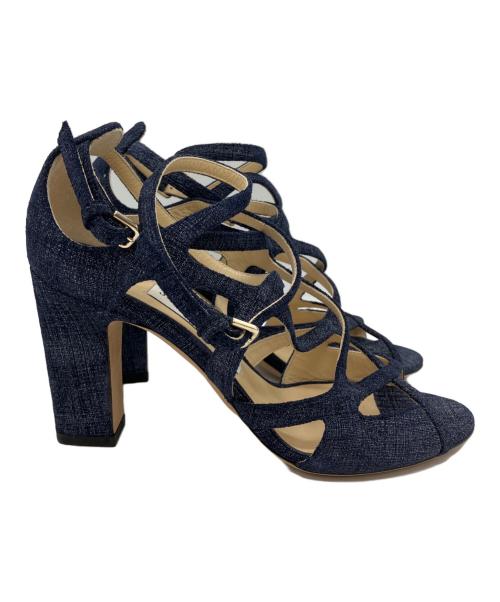 JIMMY CHOO（ジミーチュウ）JIMMY CHOO (ジミーチュウ) デニムサンダル インディゴ サイズ:36　1/2の古着・服飾アイテム