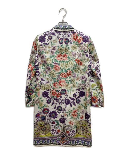 ETRO（エトロ）ETRO (エトロ) 総柄チェスターコート ホワイト サイズ:40の古着・服飾アイテム