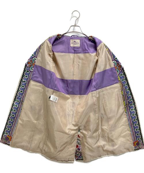 ETRO（エトロ）ETRO (エトロ) 総柄チェスターコート ホワイト サイズ:40の古着・服飾アイテム