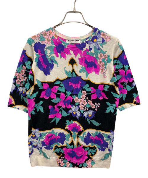 LEONARD（レオナール）LEONARD (レオナール) 総柄ニット マルチカラー サイズ:Mの古着・服飾アイテム