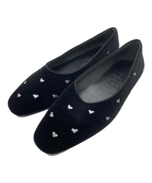 Le Talon（ル タロン）Le Talon (ル タロン) ハートシシュウフラット ブラック サイズ:23の古着・服飾アイテム