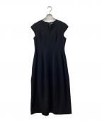BALLSEYボールジィ）の古着「スティフダブルクロス バレルシルエットワンピース」｜ネイビー