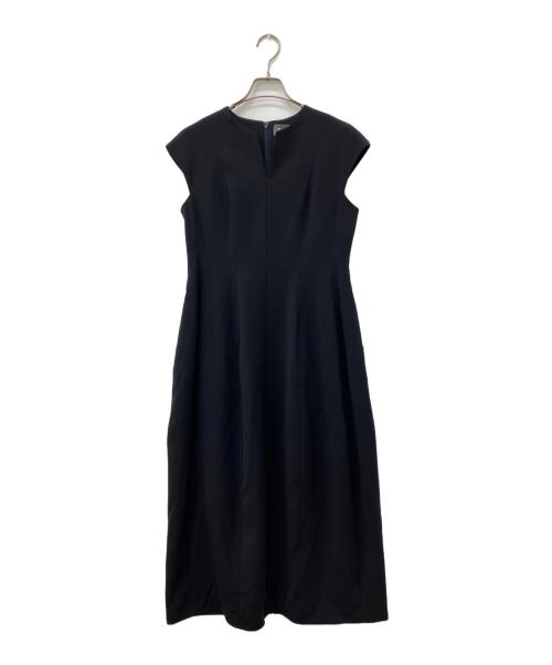 BALLSEY（ボールジィ）BALLSEY (ボールジィ) スティフダブルクロス バレルシルエットワンピース ネイビー サイズ:３６の古着・服飾アイテム