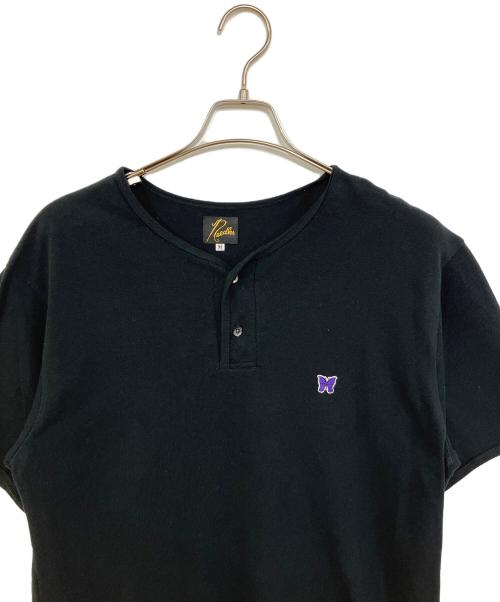Needles（ニードルズ）Needles (ニードルズ) Henry Neck Tee - Cotton Pique - ブラック サイズ:Mの古着・服飾アイテム