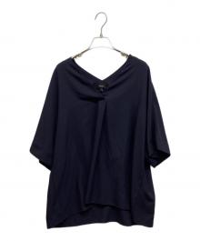 theory（セオリー）の古着「Vネックオーバーブラウス」｜ネイビー