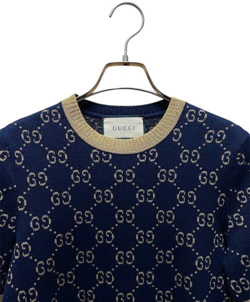 GUCCI（グッチ）GUCCI (グッチ) GGコットンラメ ファブリック トップス ブラック サイズ:Ｓの古着・服飾アイテム