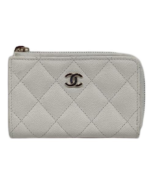 CHANEL（シャネル）CHANEL (シャネル) L字ジップコインパース ホワイトの古着・服飾アイテム