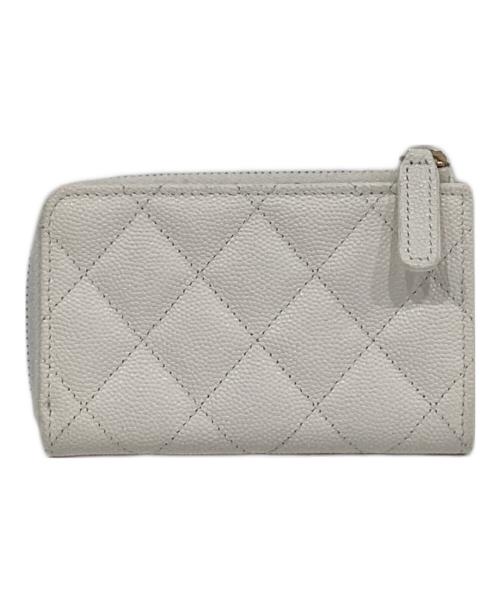 CHANEL（シャネル）CHANEL (シャネル) L字ジップコインパース ホワイトの古着・服飾アイテム
