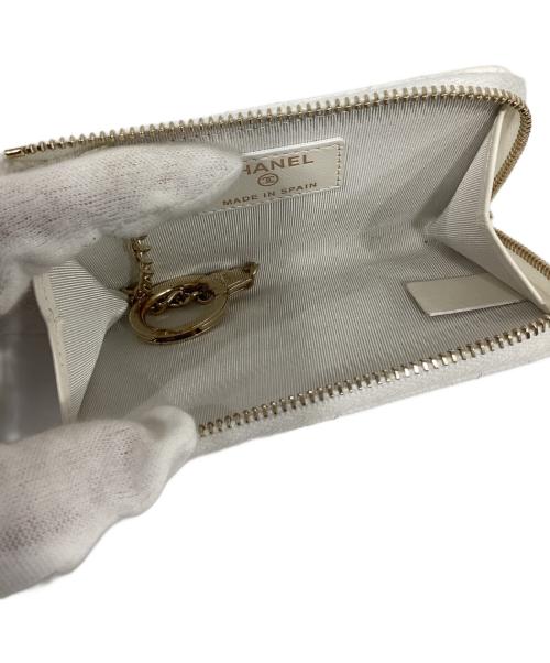 CHANEL（シャネル）CHANEL (シャネル) L字ジップコインパース ホワイトの古着・服飾アイテム