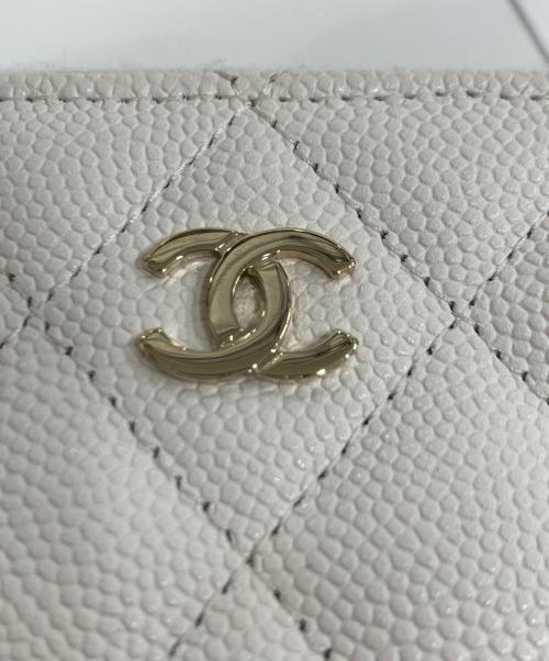 CHANEL（シャネル）CHANEL (シャネル) L字ジップコインパース ホワイトの古着・服飾アイテム