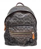 COACHコーチ）の古着「チャーター バックパック・シグネチャー デニム」｜ブラック