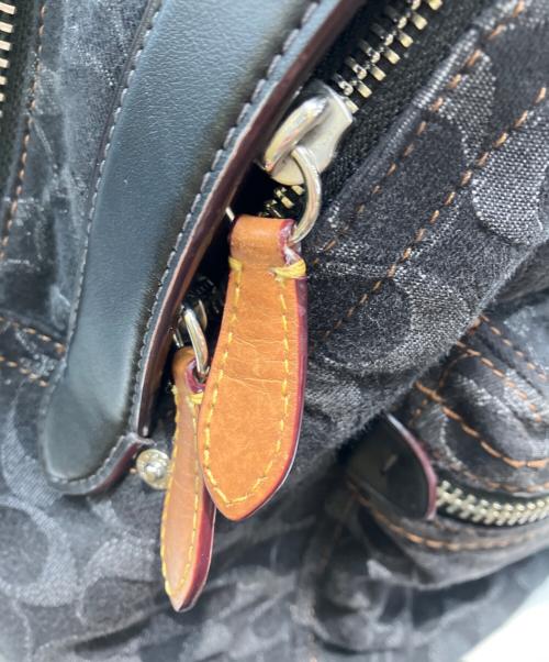COACH（コーチ）COACH (コーチ) チャーター バックパック・シグネチャー デニム ブラックの古着・服飾アイテム