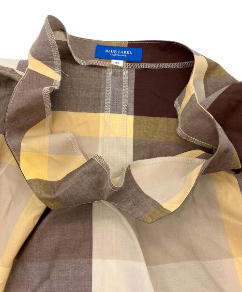 BLUE LABEL CRESTBRIDGE（ブルーレーベルクレストブリッジ）BLUE LABEL CRESTBRIDGE (ブルーレーベルクレストブリッジ) セットアップブラウス ブラウン サイズ:38の古着・服飾アイテム
