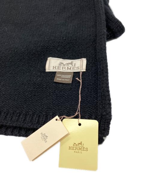 HERMES（エルメス）HERMES (エルメス) カシミヤストール ブラックの古着・服飾アイテム