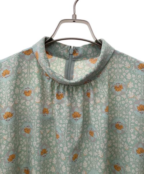 MACKINTOSH LONDON（マッキントッシュ ロンドン）MACKINTOSH LONDON (マッキントッシュ ロンドン) ヴィンテージフラワーワンピース ライトグリーン サイズ:44の古着・服飾アイテム