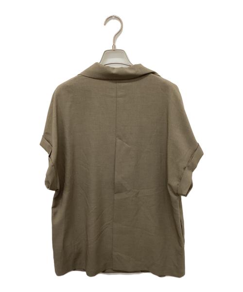 stola.（ストラ）stola. (ストラ) ピークドラペルジレ カーキ サイズ:38の古着・服飾アイテム