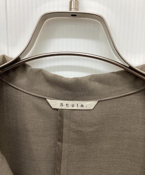 stola.（ストラ）stola. (ストラ) ピークドラペルジレ カーキ サイズ:38の古着・服飾アイテム
