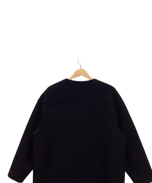 DAMA collection（ダーマコレクション）DAMA collection (ダーマコレクション) ラムレザーポケットウールコート ネイビー サイズ:1の古着・服飾アイテム