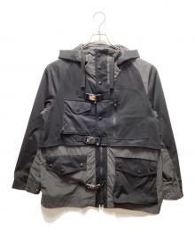 WHITE MOUNTAINEERING（ホワイトマウンテ二アニング）の古着「GORETEX INFINIUM MIXED MOUNTAIN PARKA」｜ブラック
