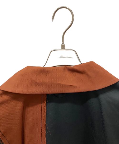 Omar Afridi（オマールアフリディ）Omar Afridi (オマールアフリディ) POSTIN DRAWN COAT オレンジ×ブラック サイズ:Mの古着・服飾アイテム