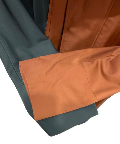 Omar Afridi（オマールアフリディ）Omar Afridi (オマールアフリディ) POSTIN DRAWN COAT オレンジ×ブラック サイズ:Mの古着・服飾アイテム