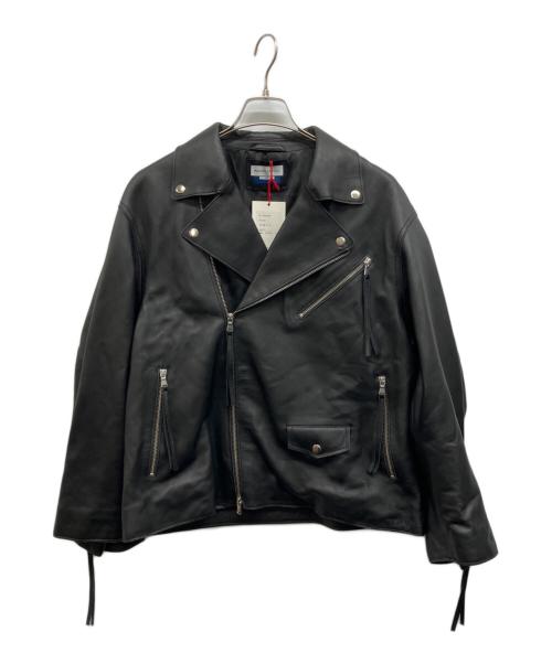 MAISON SPECIAL（メゾンスペシャル）MAISON SPECIAL (メゾンスペシャル) Lamb leather Prime-Over Double Rider Jacket ラムレザー プライムオーバー ダブルライダース ジャケット ブラック サイズ:00の古着・服飾アイテム