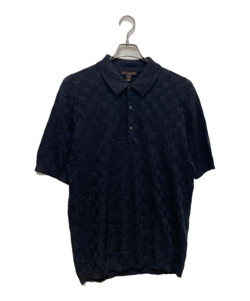 LOUIS VUITTON（ルイ ヴィトン）LOUIS VUITTON (ルイ ヴィトン) ニットポロシャツ ブラウン サイズ:Lの古着・服飾アイテム