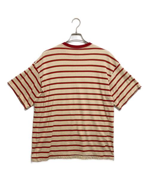 holiday（ホリデー）holiday (ホリデー) SUPER FINE BORDER S/S TSHIRT レッド サイズ:XLの古着・服飾アイテム