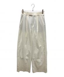 Noble（ノーブル）の古着「エステルツイルストレッチスラックスパンツ」｜アイボリー